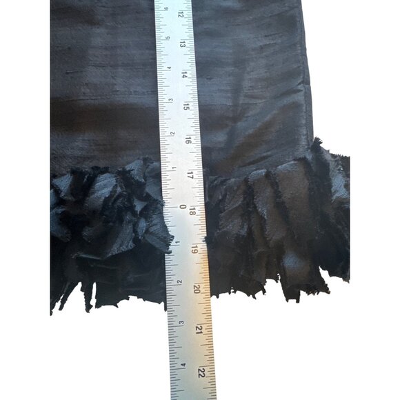 Gretchen Scott Designs Black Silk Confetti Fringe Pencil Skirt L Fall 2025 NWT - Picture 8 of 9